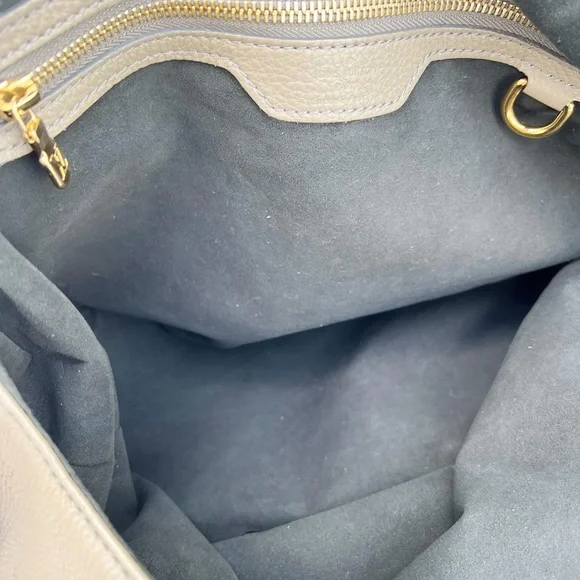 Louis Vuitton Monogram Mahina Neo Leather Hobo Monogram Perforated Gris Elephant - Picture 8 of 13